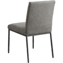  Meridian Reeves Grey Chenille Fabric Upholstered Dining Side Chair IMAGE 6