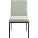  Meridian Reeves Mint Chenille Fabric Upholstered Dining Side Chair IMAGE 3