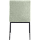  Meridian Reeves Mint Chenille Fabric Upholstered Dining Side Chair IMAGE 5