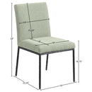  Color_Mint -- Reeves Mint Chenille Fabric Upholstered Dining Side Chair IMAGE 8