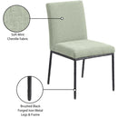  Meridian Reeves Mint Chenille Fabric Upholstered Dining Side Chair IMAGE 9