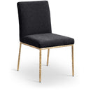  Color_Black -- Reeves Black Chenille Fabric Upholstered Dining Side Chair IMAGE 1