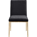  Color_Black -- Reeves Black Chenille Fabric Upholstered Dining Side Chair IMAGE 3