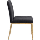  Color_Black -- Reeves Black Chenille Fabric Upholstered Dining Side Chair IMAGE 4