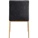  Color_Black -- Reeves Black Chenille Fabric Upholstered Dining Side Chair IMAGE 5