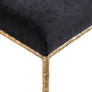  Meridian Reeves Black Chenille Fabric Upholstered Dining Side Chair IMAGE 7