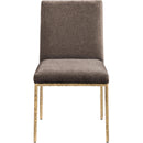  Color_Brown -- Reeves Brown Chenille Fabric Upholstered Dining Side Chair IMAGE 3