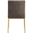  Meridian Reeves Brown Chenille Fabric Upholstered Dining Side Chair IMAGE 5