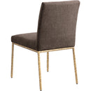  Color_Brown -- Reeves Brown Chenille Fabric Upholstered Dining Side Chair IMAGE 6