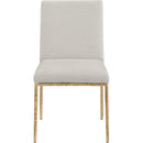  Color_Cream -- Reeves Cream Chenille Fabric Upholstered Dining Side Chair IMAGE 3