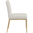  Color_Cream -- Reeves Cream Chenille Fabric Upholstered Dining Side Chair IMAGE 4