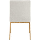 Color_Cream -- Reeves Cream Chenille Fabric Upholstered Dining Side Chair IMAGE 5