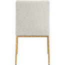  Meridian Reeves Cream Chenille Fabric Upholstered Dining Side Chair IMAGE 5