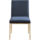  Color_Navy -- Reeves Navy Chenille Fabric Upholstered Dining Side Chair IMAGE 3