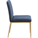  Color_Navy -- Reeves Navy Chenille Fabric Upholstered Dining Side Chair IMAGE 4
