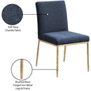  Color_Navy -- Reeves Navy Chenille Fabric Upholstered Dining Side Chair IMAGE 9