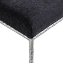  Meridian Reeves Black Chenille Fabric Upholstered Dining Side Chair IMAGE 7