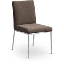  Color_Brown -- Reeves Brown Chenille Fabric Upholstered Dining Side Chair IMAGE 1