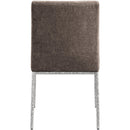  Meridian Reeves Brown Chenille Fabric Upholstered Dining Side Chair IMAGE 5