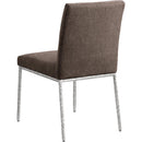  Color_Brown -- Reeves Brown Chenille Fabric Upholstered Dining Side Chair IMAGE 6
