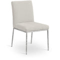  Color_Cream -- Reeves Cream Chenille Fabric Upholstered Dining Side Chair IMAGE 1