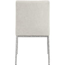  Meridian Reeves Cream Chenille Fabric Upholstered Dining Side Chair IMAGE 5