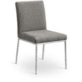  Color_Grey -- Reeves Grey Chenille Fabric Upholstered Dining Side Chair IMAGE 1
