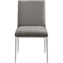  Color_Grey -- Reeves Grey Chenille Fabric Upholstered Dining Side Chair IMAGE 3
