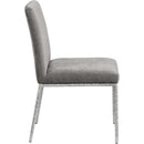  Color_Grey -- Reeves Grey Chenille Fabric Upholstered Dining Side Chair IMAGE 4