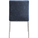  Color_Navy -- Reeves Navy Chenille Fabric Upholstered Dining Side Chair IMAGE 5