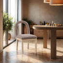 Meridian Conrad Brown Linen Textured Fabric Dining Chair IMAGE 2