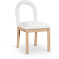  Color_Cream -- Conrad Cream Linen Textured Fabric Upholstered Dining Chair IMAGE 1