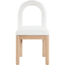  Color_Cream -- Conrad Cream Linen Textured Fabric Upholstered Dining Chair IMAGE 3