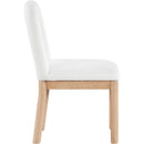  Color_Cream -- Conrad Cream Linen Textured Fabric Upholstered Dining Chair IMAGE 4