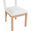  Color_Cream -- Conrad Cream Linen Textured Fabric Upholstered Dining Chair IMAGE 6