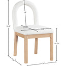  Color_Cream -- Conrad Cream Linen Textured Fabric Upholstered Dining Chair IMAGE 8