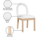  Color_Cream -- Conrad Cream Linen Textured Fabric Upholstered Dining Chair IMAGE 9