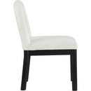  Color_Cream -- Conrad Cream Linen Textured Fabric Upholstered Dining Chair IMAGE 4