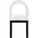  Color_Cream -- Conrad Cream Linen Textured Fabric Upholstered Dining Chair IMAGE 5