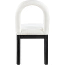 Meridian Conrad Cream Linen Textured Fabric Dining Chair IMAGE 5