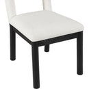  Color_Cream -- Conrad Cream Linen Textured Fabric Upholstered Dining Chair IMAGE 7