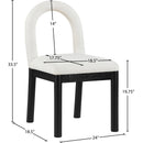  Color_Cream -- Conrad Cream Linen Textured Fabric Upholstered Dining Chair IMAGE 9