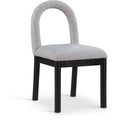  Color_Grey -- Conrad Grey Linen Textured Fabric Upholstered Dining Chair IMAGE 1