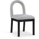  Color_Grey -- Conrad Grey Linen Textured Fabric Upholstered Dining Chair IMAGE 1