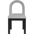 Meridian Conrad Grey Linen Textured Fabric Dining Chair IMAGE 3
