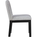  Color_Grey -- Conrad Grey Linen Textured Fabric Upholstered Dining Chair IMAGE 4