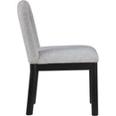 Meridian Conrad Grey Linen Textured Fabric Dining Chair IMAGE 4