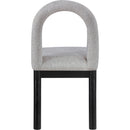  Color_Grey -- Conrad Grey Linen Textured Fabric Upholstered Dining Chair IMAGE 5