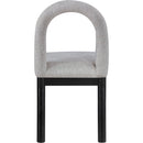 Meridian Conrad Grey Linen Textured Fabric Dining Chair IMAGE 5