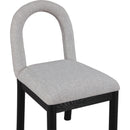  Color_Grey -- Conrad Grey Linen Textured Fabric Upholstered Dining Chair IMAGE 6